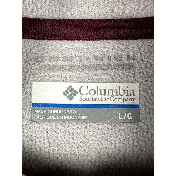 Texas A&M Aggies Columbia Fleece Full Zip Hoodie Jacket Maroon Womens Large NCAA - Picture 4 of 8